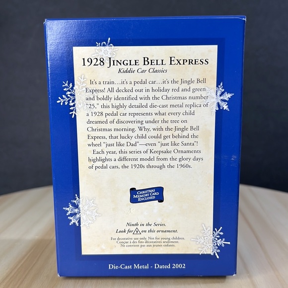 2002 Hallmark 1928 Jingle Bell Express Kiddie Car Classics Series #9 - Picture 8 of 8